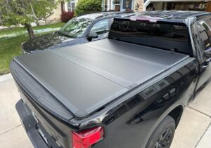2. Calffree Hard Tri-Fold Tonneau Cover